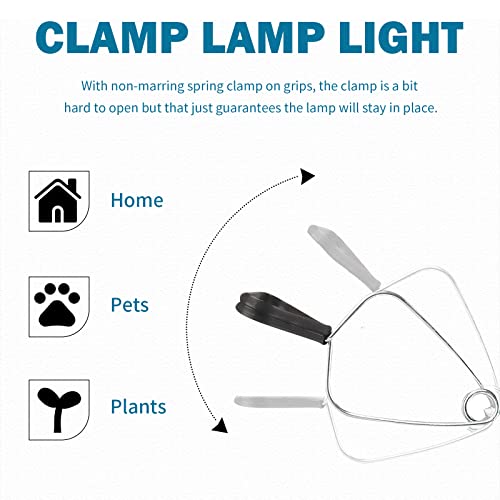 18 2 6 FT Clamp Lamp Light with Detachable 8.5 Inch Aluminum Reflector (2 Count)