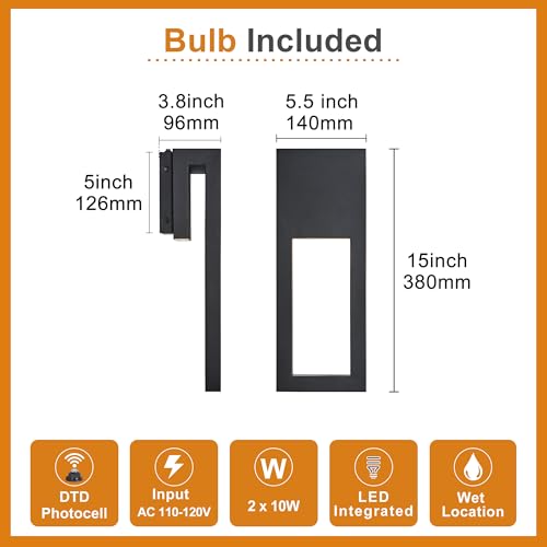 Outdoor Wall Sconce with Photocell Sensor