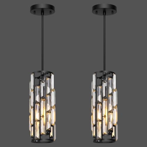 Black Pendant Lights Kitchen Island 2 Pack (2 Count)