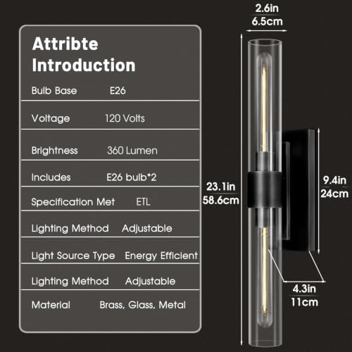 Bathroom Black Vanity Wall Sconces
