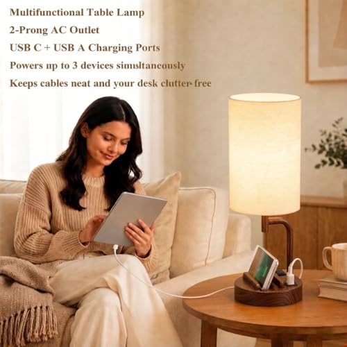 Touch Control USB Table Lamp with USB C