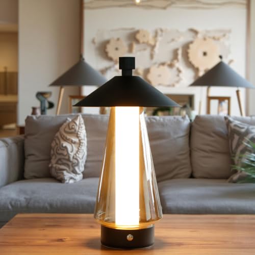 3 Way Dimmable Bedside Lamp 12"H Umbrella