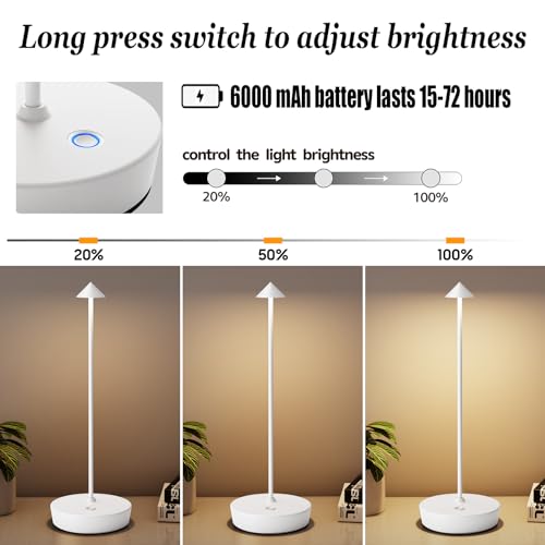 2Pack Rechargeable Cordless Table Lamp (2 Count)