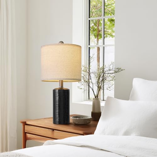 Small Table Lamps Set of 2 for Living Room 20.25" Black Lamps Bedside Lamps (2 Count)