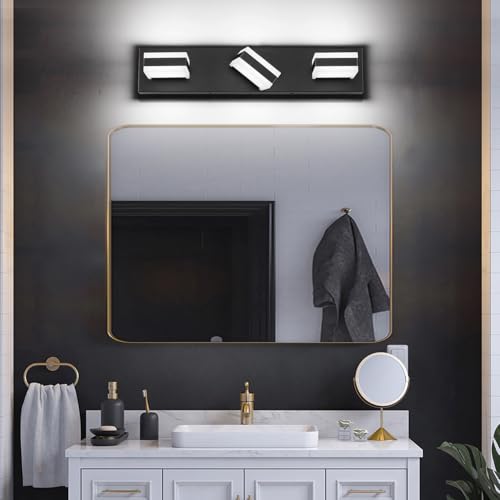 LED Dimmable Black Vanity Light Over Mirror