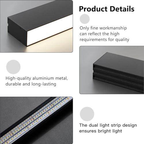 Black ceiling light LED