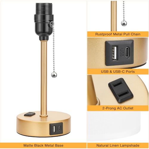 Small Bedside Lamp for Nightstand