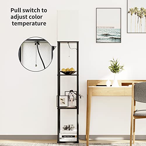 Floor Lamp with Shelves