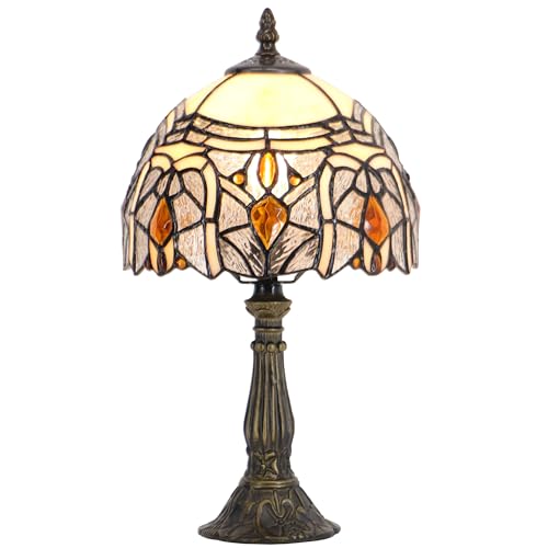 Tiffany Lamp Stained Glass Table Bedside Accent Light 8X8X14.5 inch
