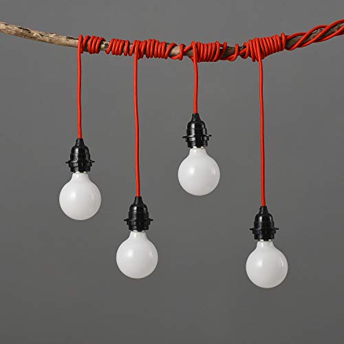 Red Plug in Swag Pendant Light Fixture
