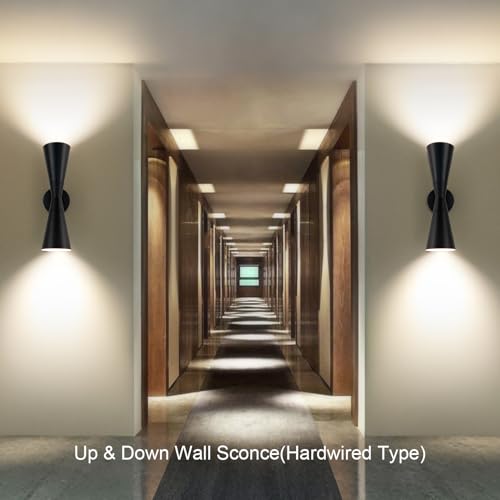 Modern Black Wall Sconces Set of 2 (2 Count)