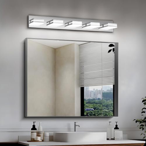 Modern LED Stainless Steel Chrome Acrylic Bathroom Lights Fixtures 5