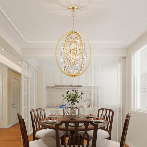 Globe Crystal Chandelier Raindrop Pendant Flushmount Ceiling Light Modern Lighting Fixture for Bedroom Hallway Bar Kitchen Bathroom