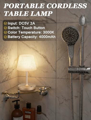 Champagne Gold Shower Lamp Waterproof