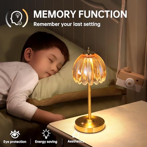Set of 2 Tulip Table Lamp with 5000mAh Battery & Touch Control (2 Count)
