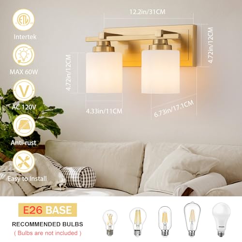Modern Bathroom Light Fixtures Over Mirror (2 Count)