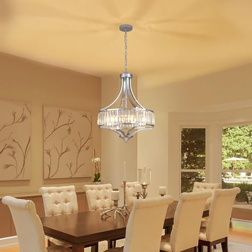 Modern Chrome Crystal Chandelier (5 Count)