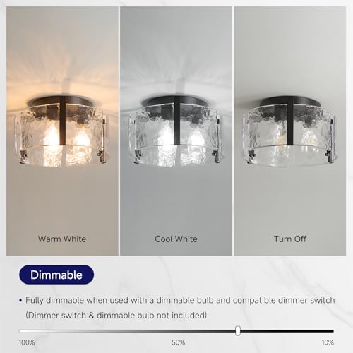 Black Semi Flush Mount Ceiling Light