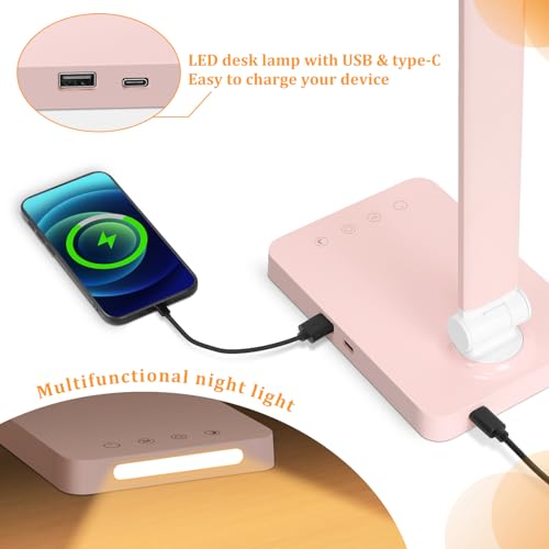 LED Desk Lamp with USB Ports