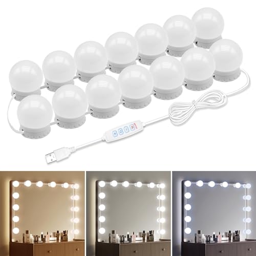 LED Vanity Mirror Lights with 14 Dimmable Bulbs (14 Count)