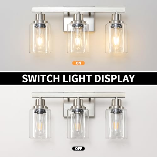 3 Light Bathroom Light Fixtures (3 Count)