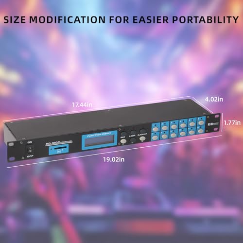 RD 100 DMX512 Recorder 19" 1U Rack DMX Controller SD Card Loop Playback Blackout Timer for Stage DJ Club Lighting