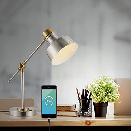 Allegra Metal Task Desk Lamp USB Port 18.5"