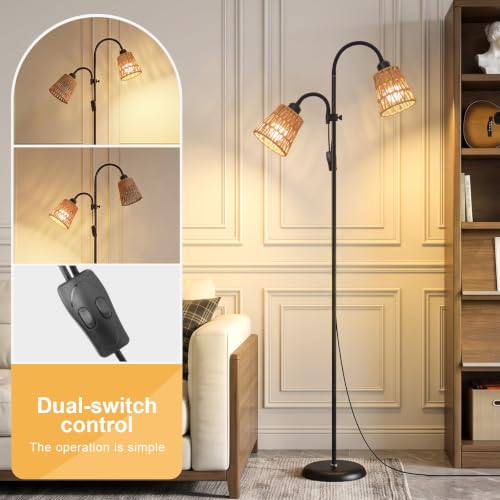 Black Arc Floor Lamps for Bedroom (Black-2)