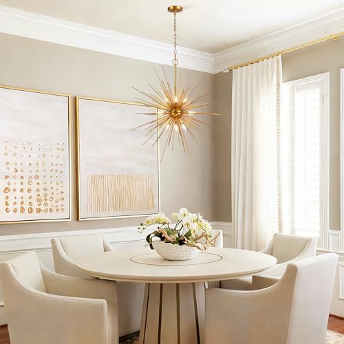 33in Modern Gold Sputnik Chandelier