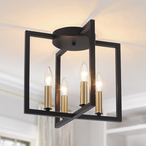 Semi Flush Mount Ceiling Light Fixture (4 Count)