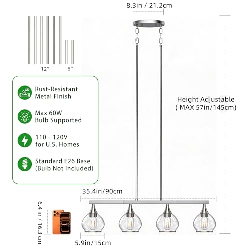 Kitchen Island Linear Pendant Light