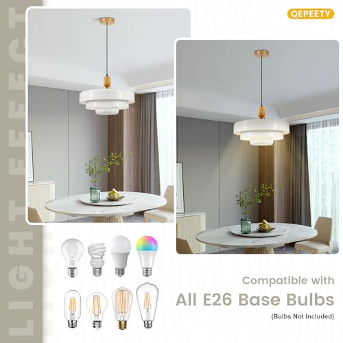 Mid Century Pendant Light Adjustable Hanging Light Fixture