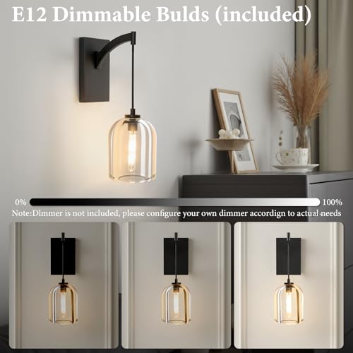 Crystal Brass Hemisphere Wall Sconce (2 Count)
