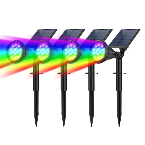 Solar Spot Lights Outdoor Color Changing (4 Count)