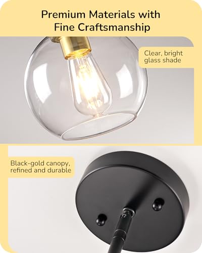 Mid Century Kitchen Pendant Lighting Over Island 2 Pack (2 Count)