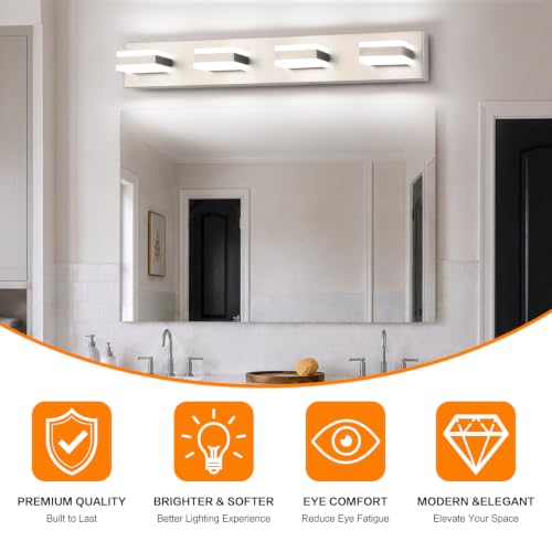 Bathroom Light Fixtures Brushed Nickel Vanity Lights for Bathroom Above Mirror