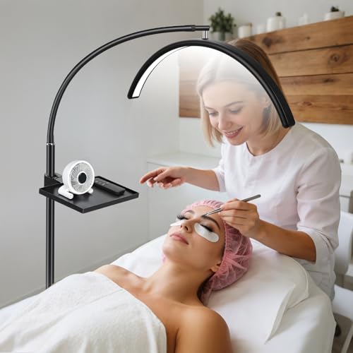 Half Moon Lash Light with Tool Tray for Eyelash Extensions & Estheticians