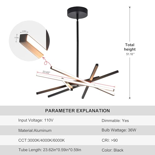 Modern Black LED 6