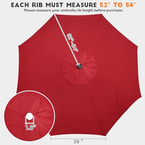 9ft Patio Umbrella Replacement Canopy