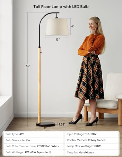 Dimmable Floor Lamp for Living Room