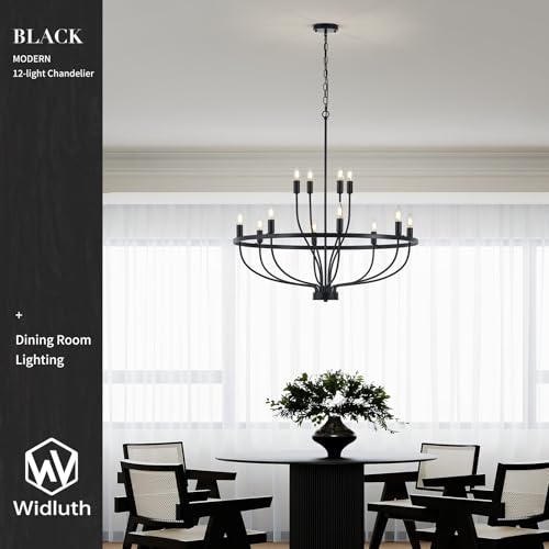 33.5" Black Chandelier