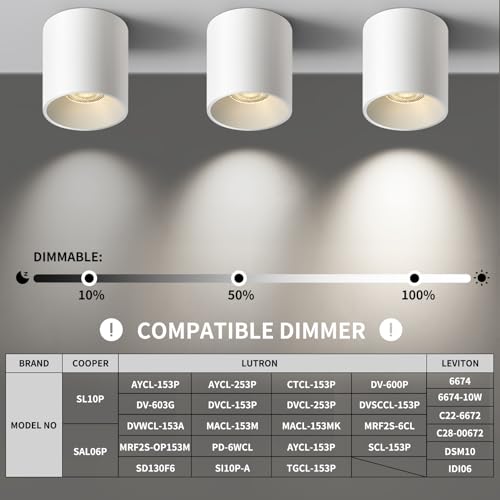 Modern LED Cylinder Ceiling Lights (3 Count)