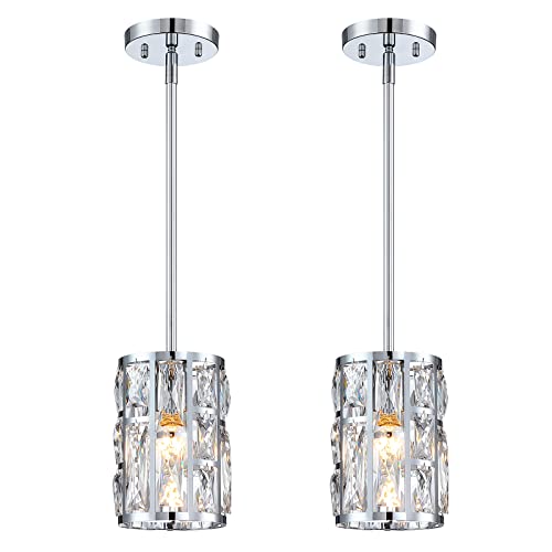 Modern Crystal Pendant Light Fixture 2 (2 Count)