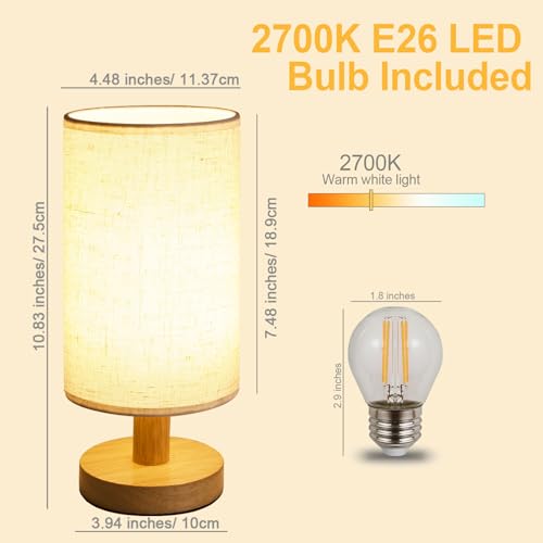 Small Bedside Table Lamp for Bedroom