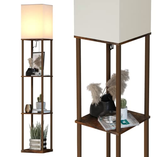 Floor Lamp with Shelves