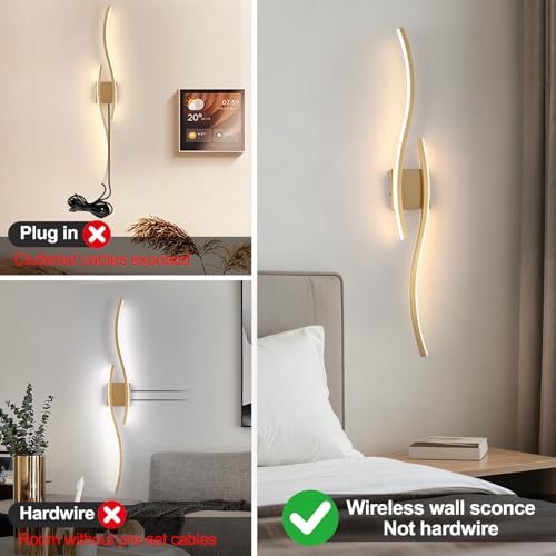 Modern LED Wall Sconce Set of 2