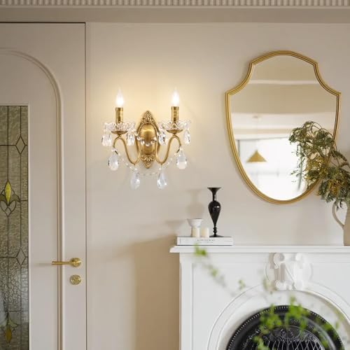 Crystal Wall Sconce Set of 2