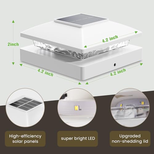 Solar Post Cap Lights Outdoor 6pack (6 Count)