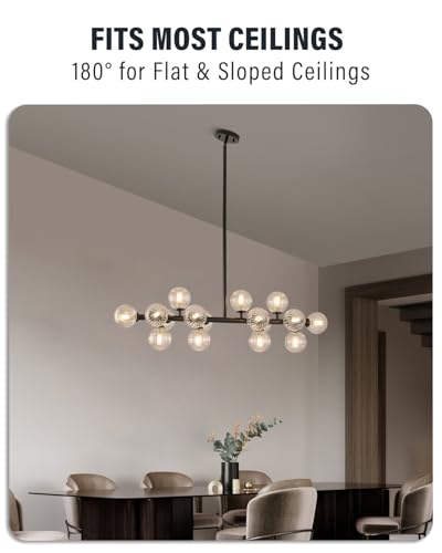 Glass Globe Sputnik Chandelier