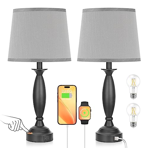 Bedroom Lamps for Nightstand (2 Count)